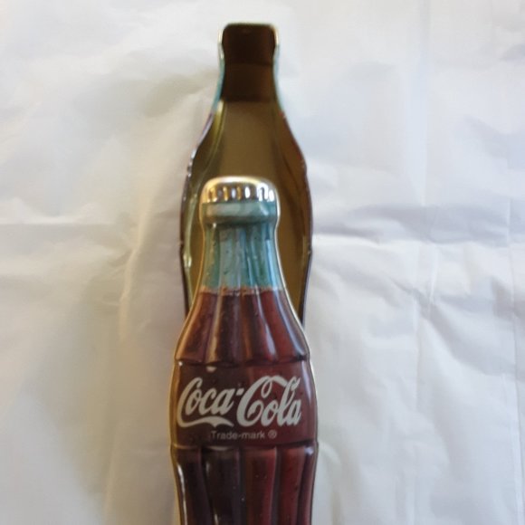 Coca Cola Coke Bottle Metal Gift Tin Vintage 1996 Preowned VG 13" - Picture 12 of 13